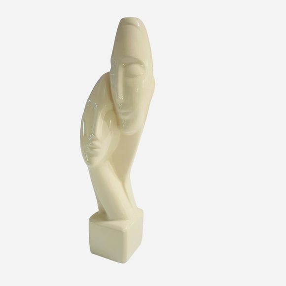 VTG Devotion statue, inspired by ancient Cycladic art Cream Couple Sculpture - Picture 11 of 14